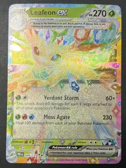Pokemon TCG Leafeon EX Prismatic Evolution Double Rare 006/131 NM Card - Image 1