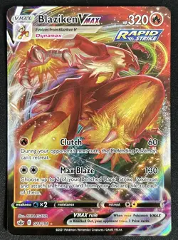 Blaziken VMAX 021/198 Chilling Regin Full Art Ultra Rare Pokemon TCG Card NM - Image 1