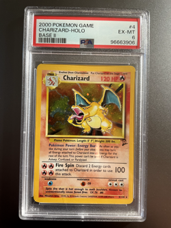 2000 POKEMON GAME BASE II #4 CHARIZARD-HOLO -AN ICONIC CARD- GRADED- PSA 6 EX-MT - Image 1