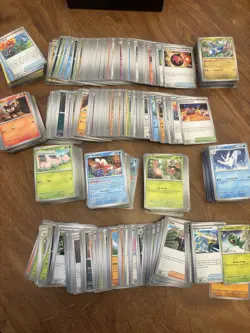 Pokemon TCG Bulk Trading Cards Regular Common Uncommon Non Foil Prismatic 4lbs - Image 1