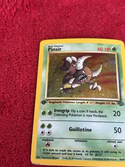 1st Edition Pinsir 09/64 Jungle Holo Wotc Pokemon Card 1999 Played - Image 2