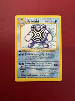 Poliwhirl 38/102 Shadowless 1st Edition Base Set Pokemon Card LP - Image 1