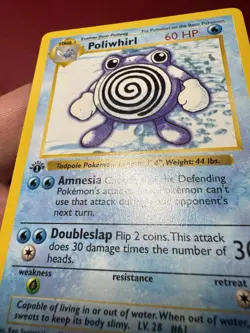 Poliwhirl 38/102 Shadowless 1st Edition Base Set Pokemon Card LP - Image 5