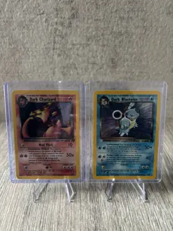 Dark Charizard Holo + Dark Blastoise Duo Team Rocket 2000 - Pokemon Cards LP-NM - Image 1
