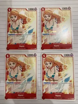X4 PLAYSET One Piece Card Game - Super Pre-Release Stamped - Nami (ST01-007) - Image 1
