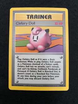 Clefairy Doll Trainer 70/102 Base Set Regular - 1999 Pokemon card TCG vintage - Image 1