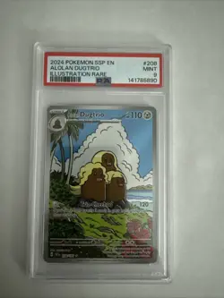 Pokemon TCG Alolan Dugtrio Card 208/191 Surging Sparks PSA 9 - Image 1