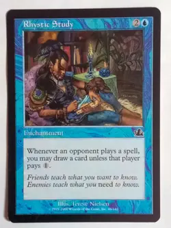 Rhystic Study Prophecy NM x1 MTG Magic the Gathering Card - Image 1