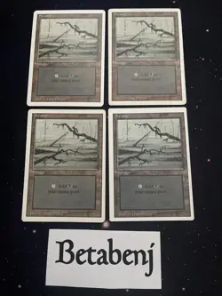 4x MTG Swamp C - Revised Edition (Playset) - Image 1