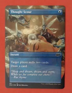 MTG Bling - Foil Showcase (Borderless) - Thought Scour - 2X2 2022 -G521 - Image 1