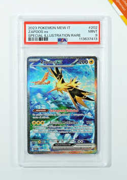Pokemon PSA 9 Zapdos Ex #202 151 Special Illustration Rare 2023 Italiano - Image 1