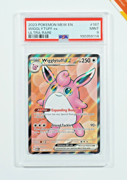 Pokemon PSA 9 Wigglytuff Ex #187 MEW 151 Ultra Rare 2023 English - Image 1