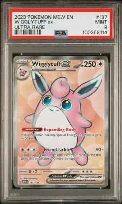 Pokemon PSA 9 Wigglytuff Ex #187 MEW 151 Ultra Rare 2023 English - Image 2