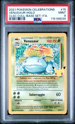 Pokemon PSA 9 Venusaur #15 Holo Gran Festa Collezione Classica 2021 Italiano - Image 2