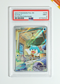 Pokemon PSA 9 Quaxly #206 PAL EN Illustration Rare 2023 English - Image 1