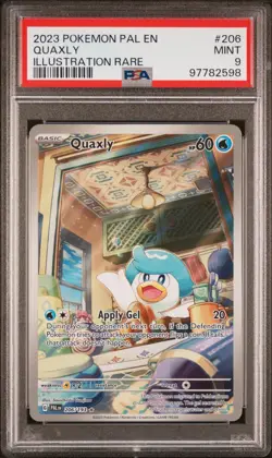 Pokemon PSA 9 Quaxly #206 PAL EN Illustration Rare 2023 English - Image 2