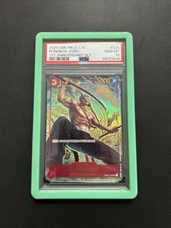 Roronoa Zoro One Piece OP01-025 Chinese 1st Anniversary Set PSA 10 2024 - Image 1