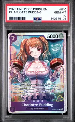 2025 One Piece Prb02 The Best Vol.2 #010 Charlotte Pudding PSA 10 - Image 1