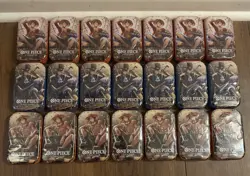 ONE PIECE CARD GAME - Mini TIN PACK Lot Of 21 Tins Set VOL. 2 - NEW & SEALED!! - Image 1