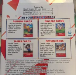 Bandai Digimon Card Game Starter Deck 54 Cards Tai Kamiya Agumon English - Image 2