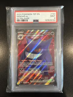 Pokemon TCG Gengar EX Ultra Rare Card 2024 Temporal Forces 193/162 PSA 9 Mint - Image 1