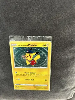 Special Delivery Pikachu SWSH074 Holo Promo Card SEALED - Image 4