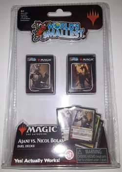 World's Smallest Magic The Gathering Ajani vs Nicol Bolas duel deck set NR MIP - Image 1