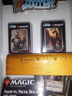 World's Smallest Magic The Gathering Ajani vs Nicol Bolas duel deck set NR MIP - Image 2