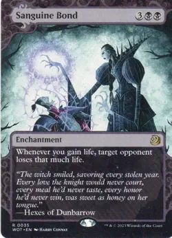 MTG: Wilds of Eldraine: Enchanting Tales: Sanguine Bond: LP Condition - Image 1