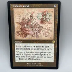 MTG Defense Grid (Schematic Retro Frame) [The Brothers' War, Near Mint] - Image 1