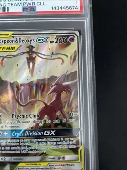 Pokemon Espeon & Deoxys GX Tag Team Black Star Promo SM240 PSA 1 - Image 5