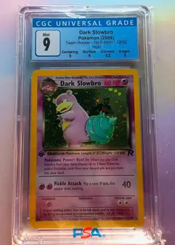 2000 Pokemon 1st Edition Team Rocket Dark Slowbro #12 Holo CGC 9 MINT WOTC - Image 2
