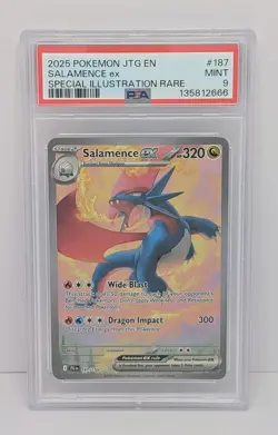 PSA 9 - Salamence EX 187/159 Special Illustration Rare Pokemon Journey Together - Image 1