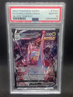 2022 POKEMON SWORD & SHIELD SILVER TEMPEST #TG21 FULL ART/DURALUDON VMAX PSA 10 - Image 1