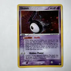 Unown T - T/28 Unseen Forces - Pokemon Holo Foil Swirl Rare LP dd - Image 1