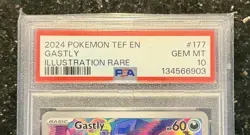 Pokemon Gastly Temporal Forces Illustration Rare #177 PSA 10 Gem Mint - Image 3