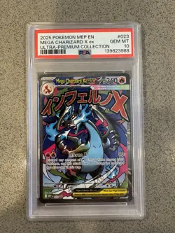 2025 POKEMON MEP PROMO ULTRA-PREMIUM COLLECTION #023 MEGA CHARIZARD X EX PSA 10 - Image 1