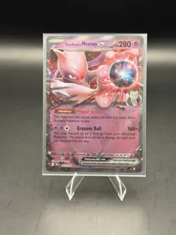 Team Rocket's Mewtwo ex 81/182 Double Rare - Destined Rivals Pokemon TCG (NM) - Image 1
