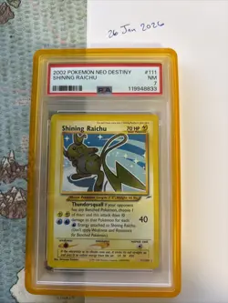 2002 Pokemon Neo Destiny Shining Raichu 111/105 PSA 7 - Image 3