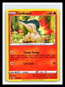 🔥 Pokemon TCG SWSH Black Star Promo Cyndaquil # SWSH221 Cosmos Holo - Image 1