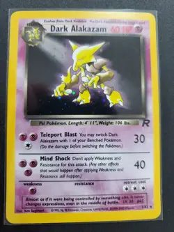 Dark Alakazam 1/82 Team Rocket Holo LP Pokemon TCG - Image 2