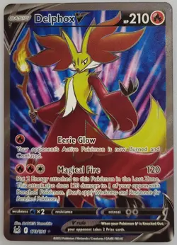 Delphox V (Full Art) 173/196 Swsh11: Pokemon Lost Origin Holo NM - Image 1