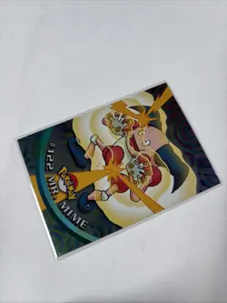 2000 Topps Pokemon TV Series Blue Logo #122 Mr. Mime Holo - Image 2
