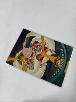 2000 Topps Pokemon TV Series Blue Logo #122 Mr. Mime Holo - Image 5