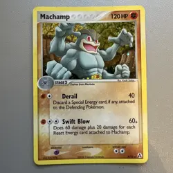 Machamp 9/92 EX Legend Maker Holo Rare Pokemon Card - MP/LP - Image 1