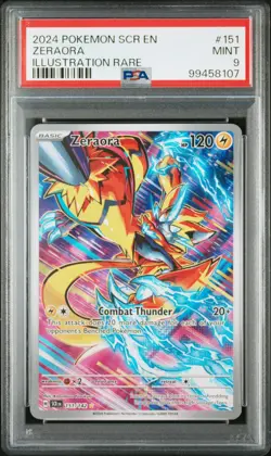 Pokemon PSA 9 Zeraora #151 SCR EN Illustration Rare 2024 English - Image 2