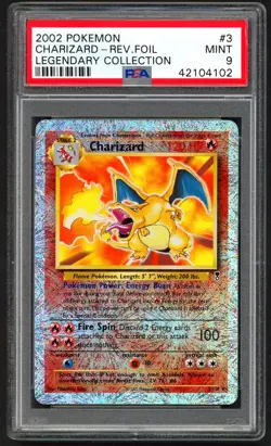 Pokemon Cards - PSA 9 Charizard 3/110 - Legendary Collection Reverse Holo - MINT - Image 1