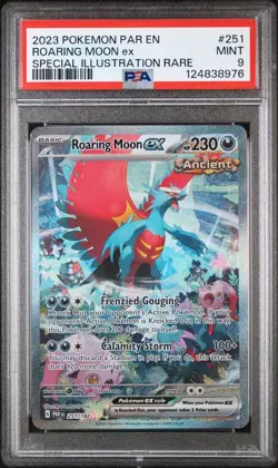 Roaring Moon EX Special Illustration Rare Pokemon Paradox Rift 251/182 PSA 9 NEW - Image 1
