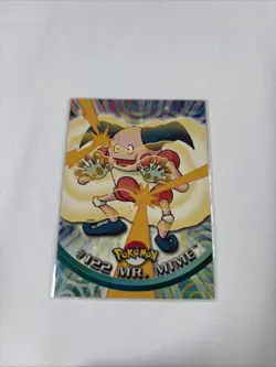 2000 Topps Pokemon TV Series Blue Logo #122 Mr. Mime Non Holo - Image 1