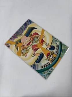 2000 Topps Pokemon TV Series Blue Logo #122 Mr. Mime Non Holo - Image 5